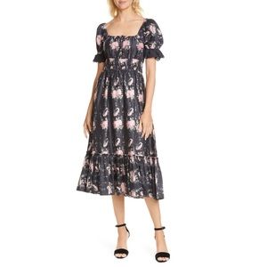 LOVESHACKFANCY TERRENCE PRINT DRESS 🌸IN STORES🌸 DuPoni silk gorgeous used 2x